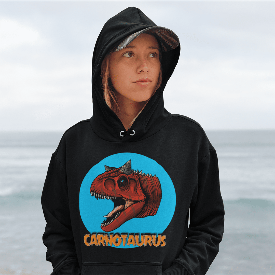 Women Carnotaurus Head Hoodie | Jurassic Studio