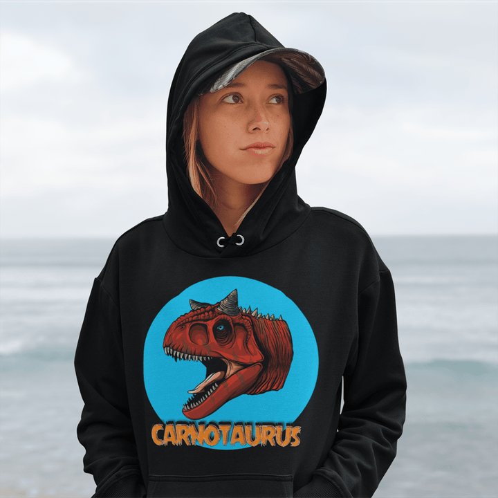 Women Carnotaurus Head Hoodie | Jurassic Studio
