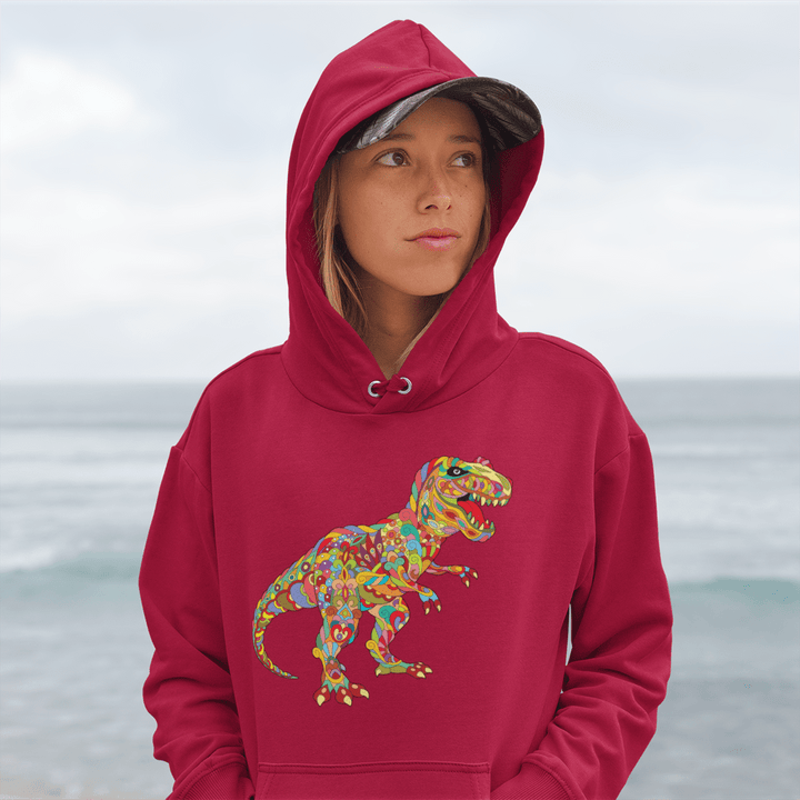 Women T-Rex Zentangle Hoodie