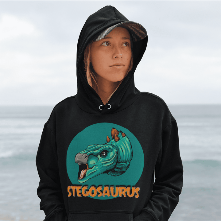 Women Stegosaurus Head Hoodie | Jurassic Studio