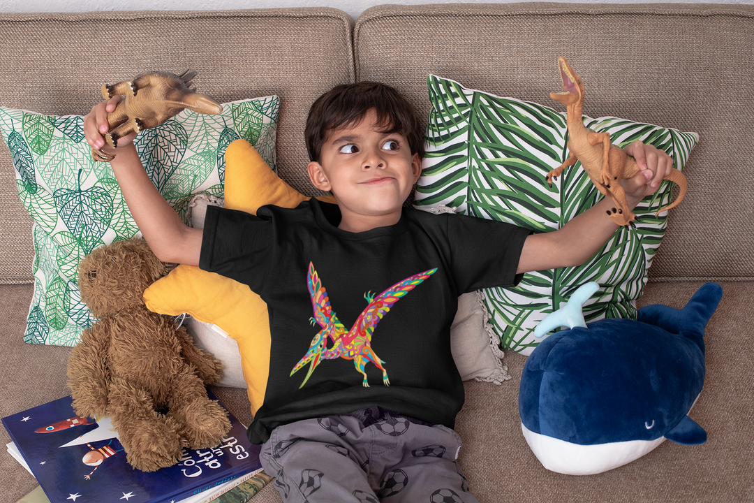 Kids Pterodactyl Zentangle T-Shirt | Jurassic Studio