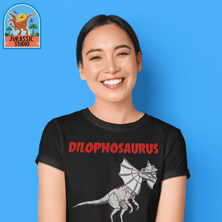 Women Robot Dilophosaurus T-Shirt | Jurassic Studio