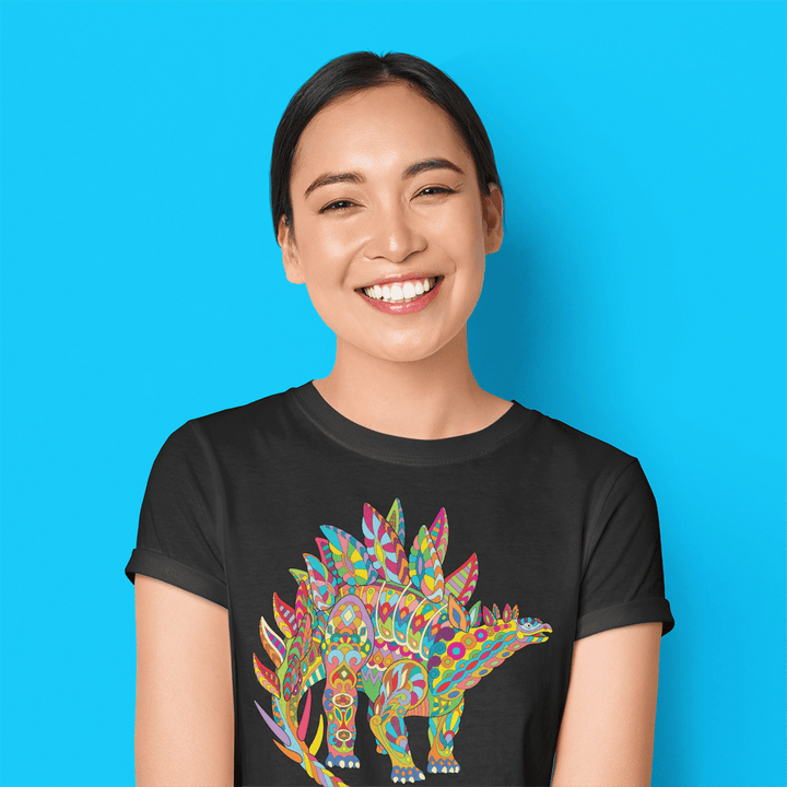 Women Stegosaurus Zentangle T-Shirt | Jurassic Studio