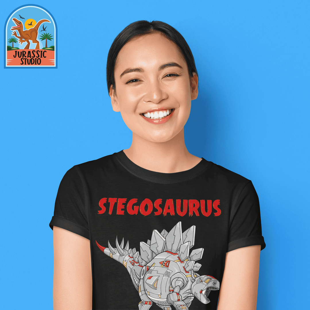 Women Robot Stegosaurus T-Shirt | Jurassic Studio