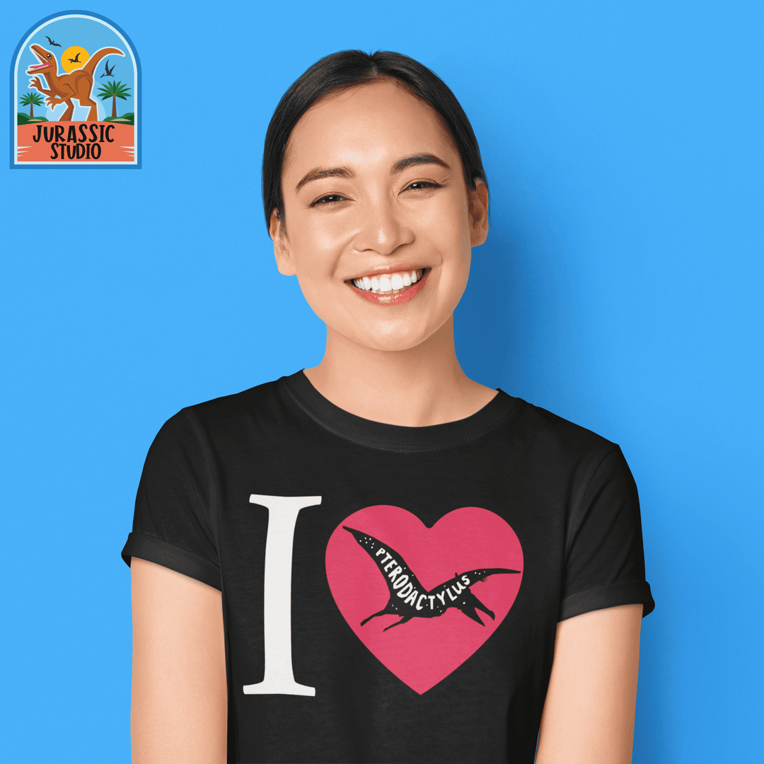 Women I Love Pterodactyl T-Shirt | Jurassic Studio