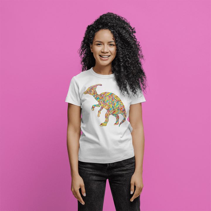 Women Hadrosaur Zentangle T-Shirt | Jurassic Studio