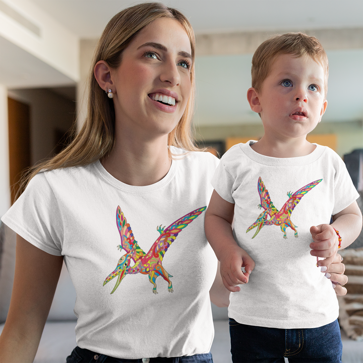 Women Pterodactyl Zentangle T-Shirt | Jurassic Studio