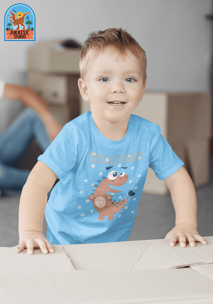 Toddler Baby Dino with Balloon T-Shirt | Jurassic Studio